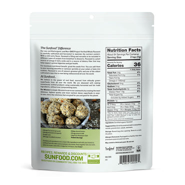 Sunfood Superfoods Raw Organic Whole Flaxseed, 16 Oz
