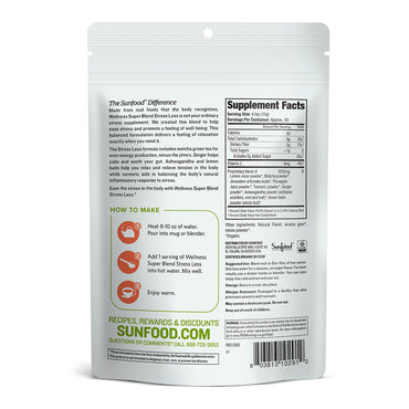 Sunfood Superfoods Organic Wellness Super Blend for Stress, 8 Oz