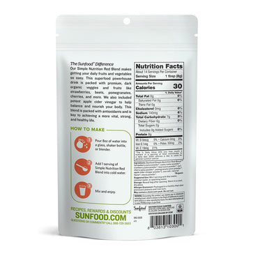 Sunfood Superfoods Organic Simple Nutrition Red Blend, 4 Oz