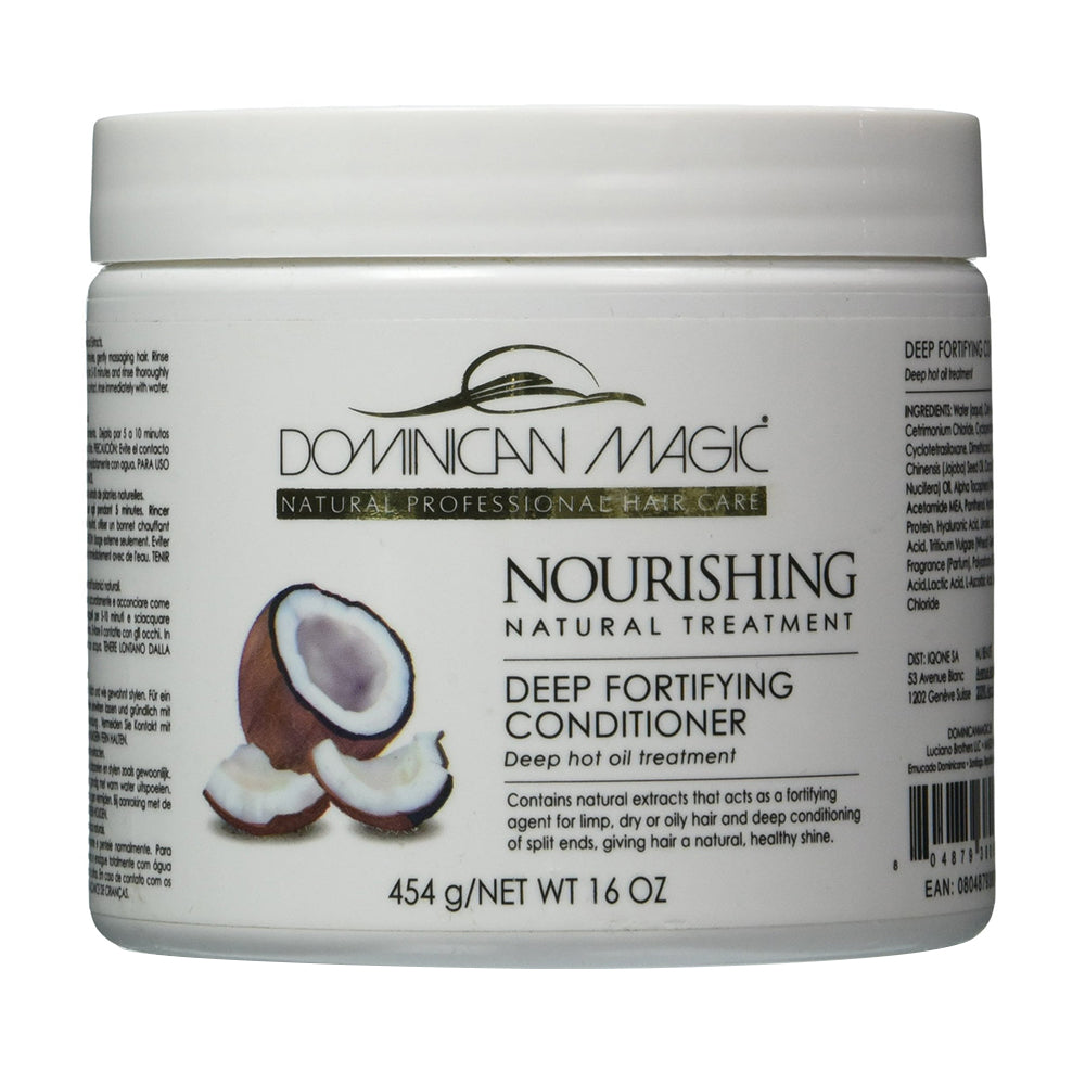 Dominican Magic Deep Fortifying Conditioner for Limp Dry or Oily Hair 16Oz (454g)