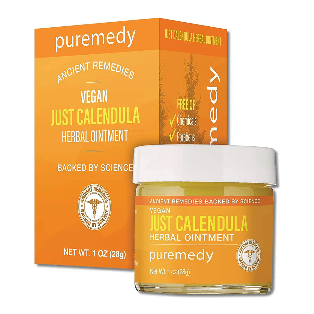 Puremedy Natural Vegan Just Calendula Herbal Ointment, Unscented, 1 Oz