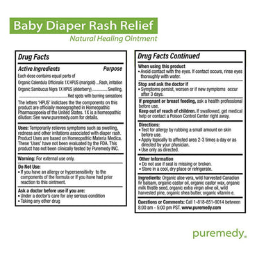 Puremedy Baby Diaper Rash Healing Ointment, 2 Oz