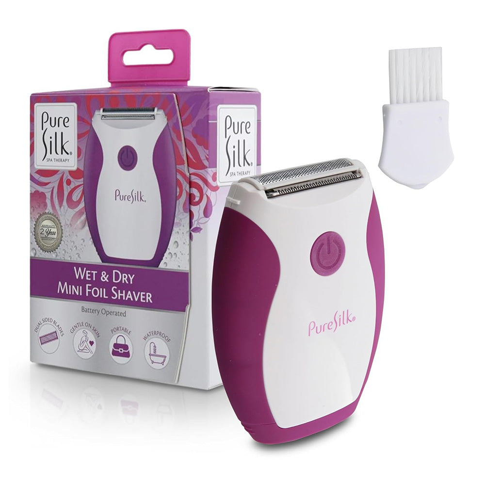 Pure Silk Wet and Dry Foil Shaver with Dual Clipper Blades and Waterproof for Women 1Ea