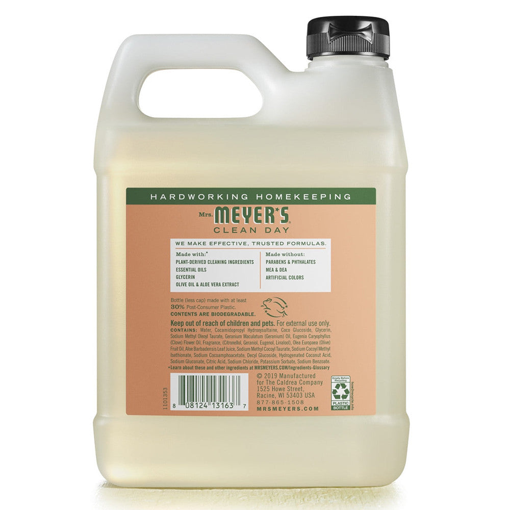 Mrs. Meyers Clean Day Liquid Hand Soap Refill, Geranium - 33 Oz