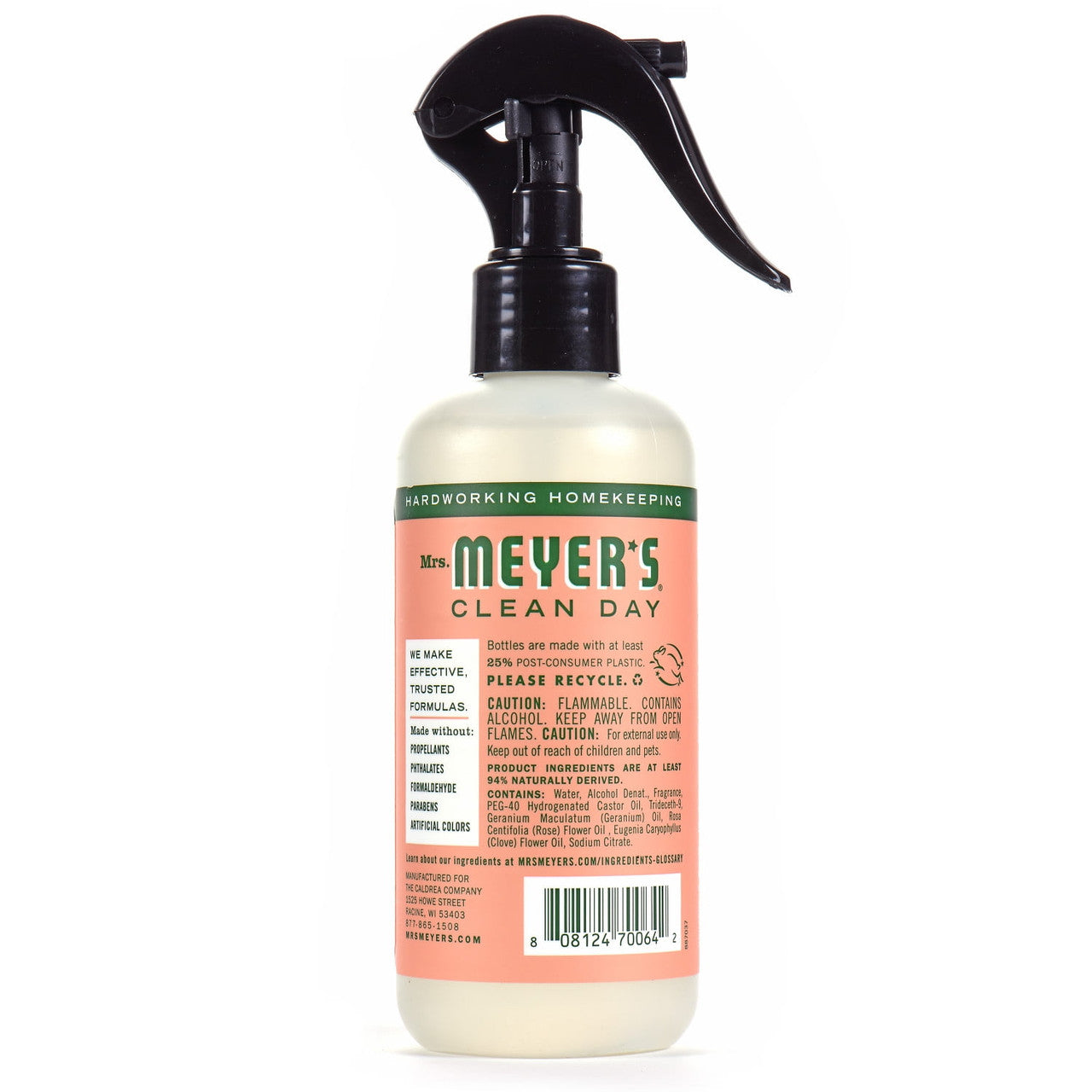 Mrs. Meyers Clean Day Room Freshener Non-Aerosol Spray Geranium Scent, 8 oz