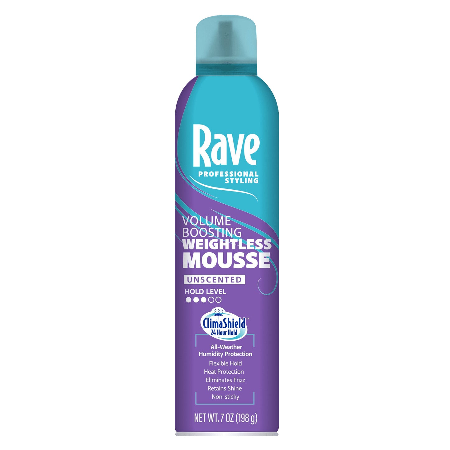 Rave Volume Boosting Weightless Mousse for All Hair Types 7Oz (198g)
