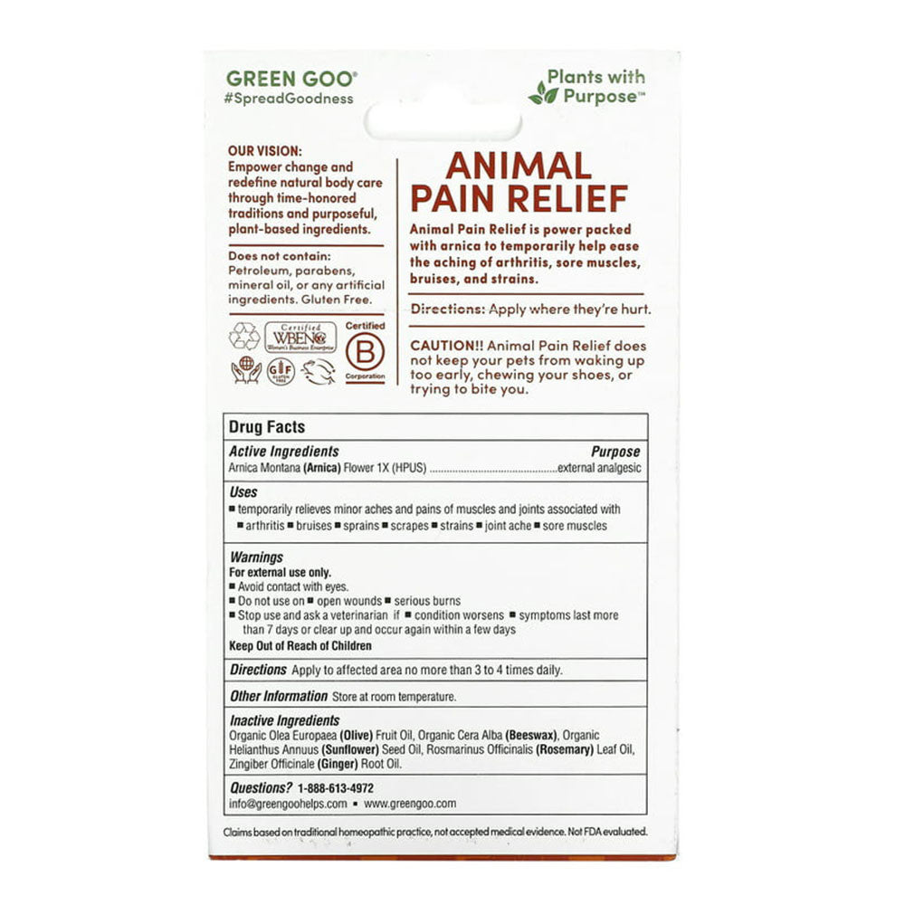 Green Goo All Natural Animal Pain Relief, 1.82 Oz