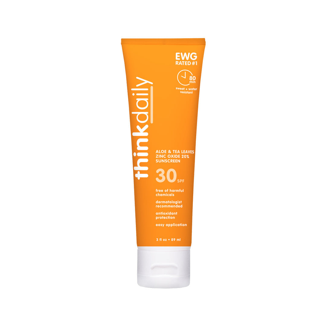 Think Mineral Sunscreen Lotion Spf 30, Aloe And Tea Leaves, 3 Oz