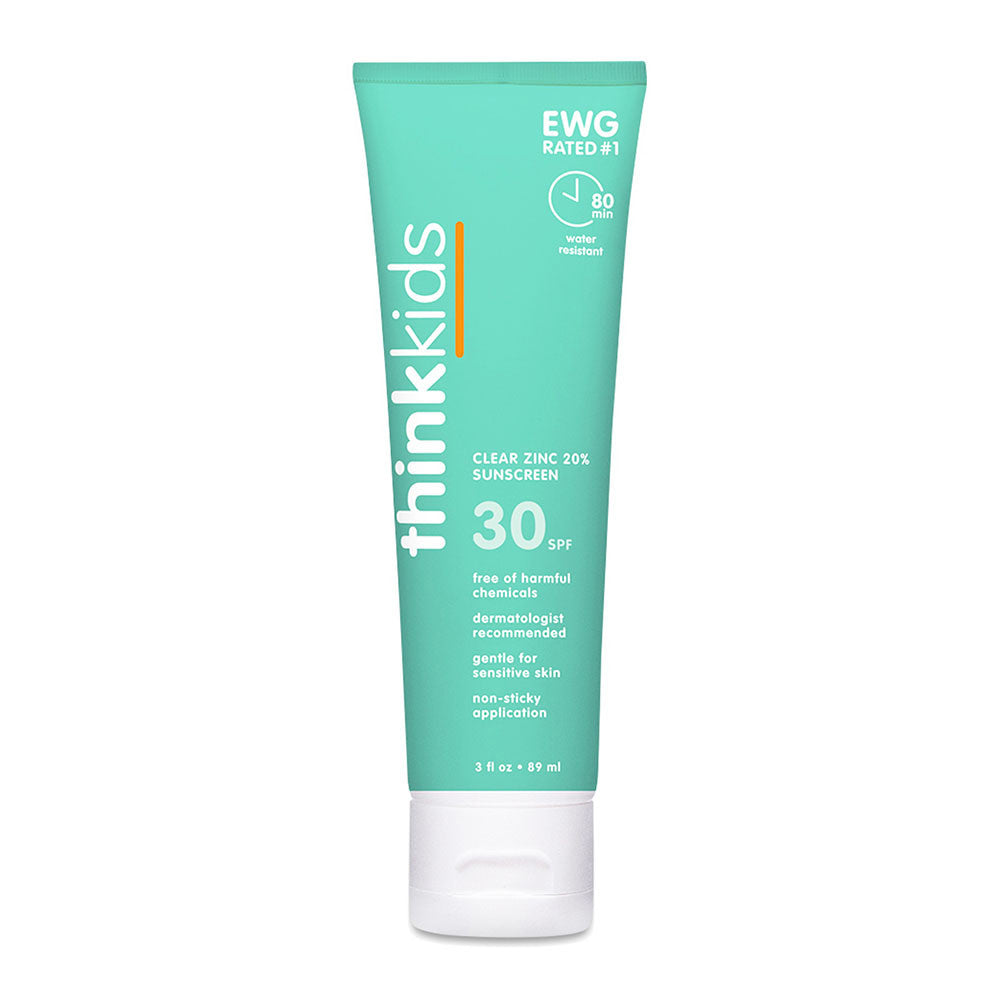Think Baby Kids Clear Zinc Sunscreen Spf 30, 3 Oz