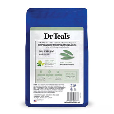 Dr Teals Pure Epsom Bath Salt Soak Essential Oil, 3 Lb