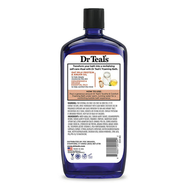 Dr Teals Pure Epsom Salt Foaming Bath with Oat Milk and Argan Oil, 34 Oz