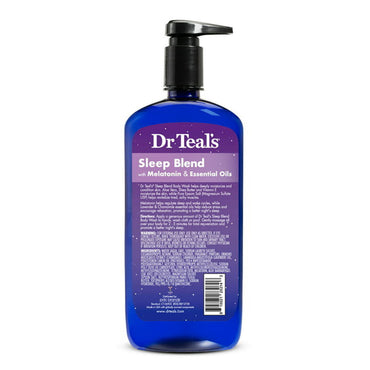 Dr Teals Body Wash Pure Epsom Salt, Sleep Blend With Melatonin, 24 Oz