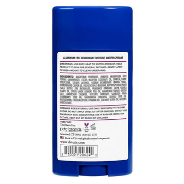 Dr Teals Aluminum Free Deodorant, Elderberry And Vitamin D, 2.65 Oz