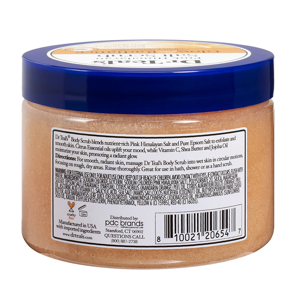 Dr Teal's Pink Himalayan Salt Body Scrub Glow and Radiance, 16 Oz