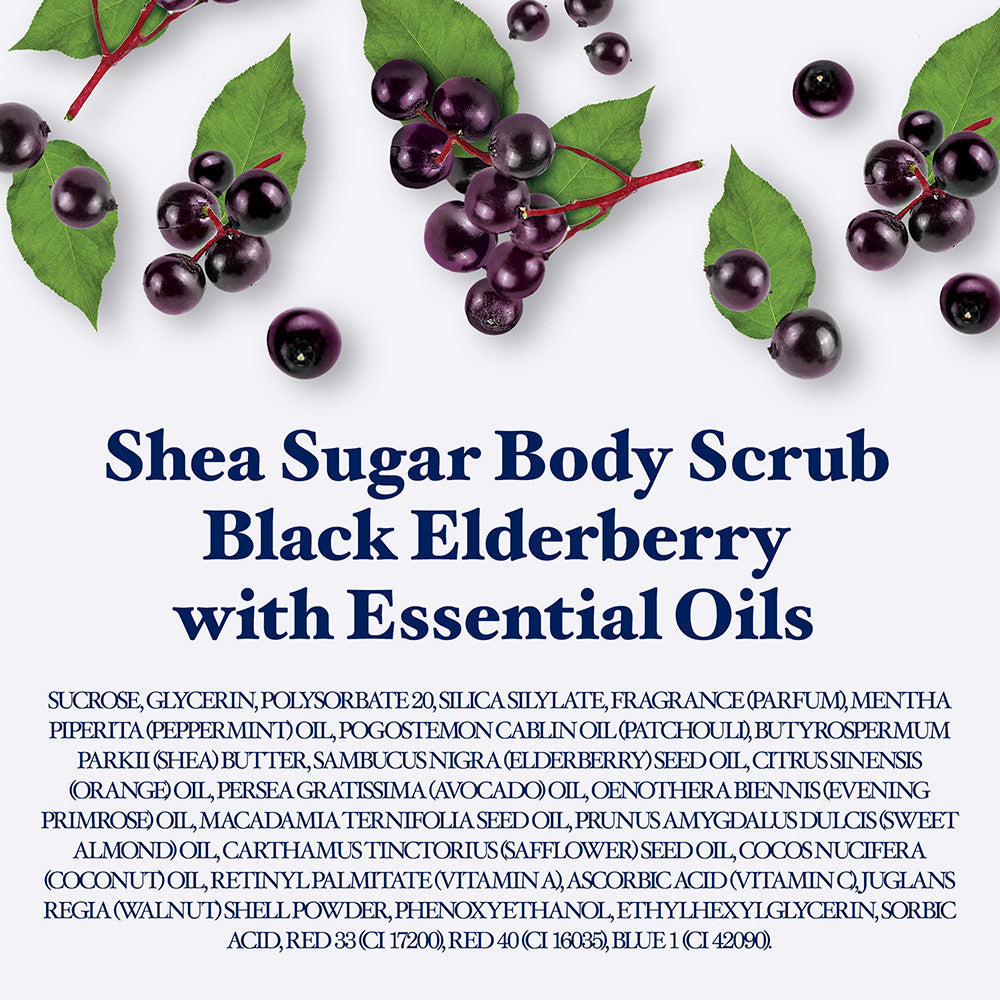 Dr Teals Shea Sugar Scrub, Black Elderberry, 19 Oz