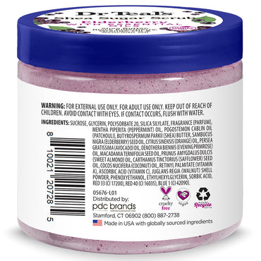 Dr Teals Shea Sugar Scrub, Black Elderberry, 19 Oz