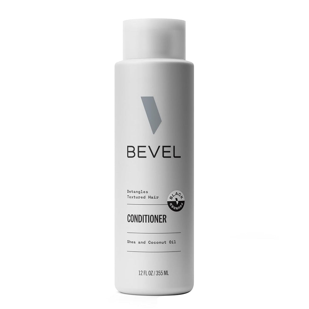 Bevel Mens Conditioner with Coconut Oil and Shea Butter Sulfate Free for Textured Hair 12Oz (355ml)