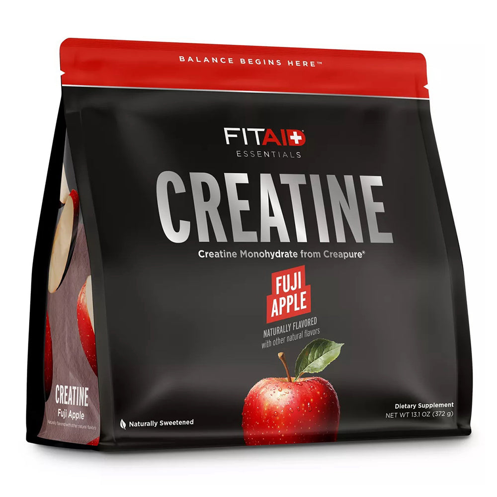 FITAID Creatine Powder CreaPure Creatine Monohydrate Fuji Apple Support Strength and Performance 13.1Oz (372g)