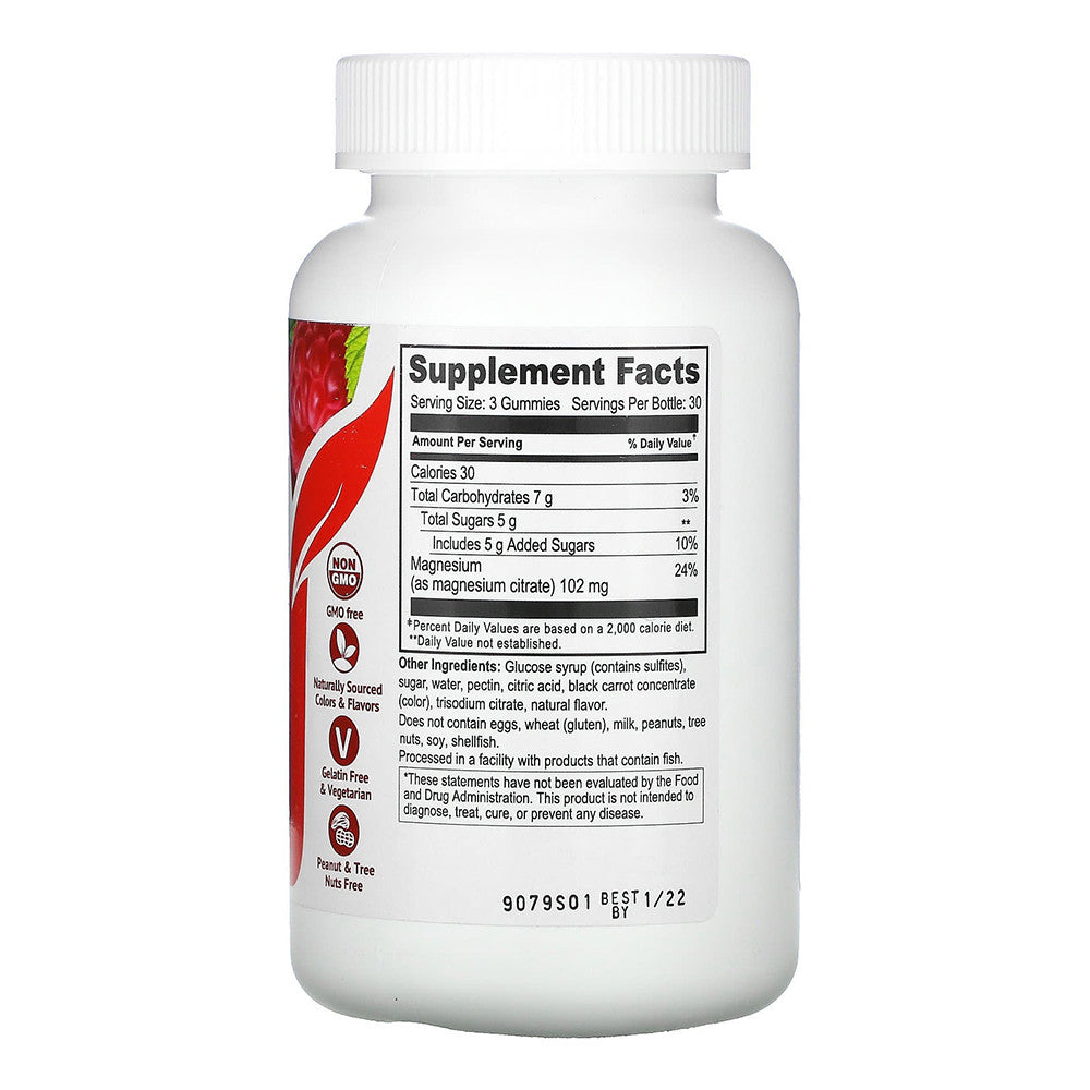 Yum Vs Magnesium Citrate 900 Mg Gummies, Raspberry, 90 Ea