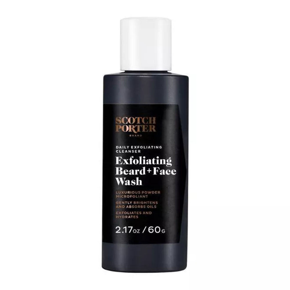 Scotch Porter Exfoliating Beard And Face Cleanser For Men, 2.17 Oz