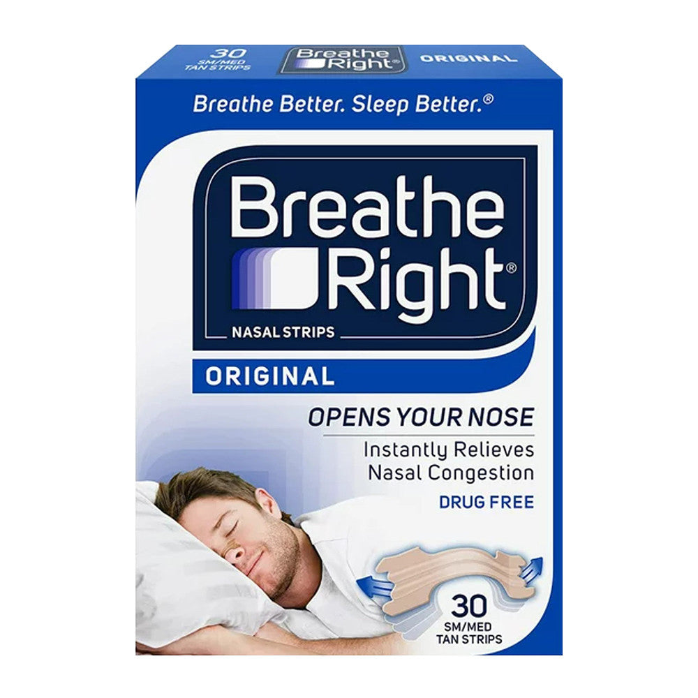 Breathe Right Original Nasal Strips, 30 Ea
