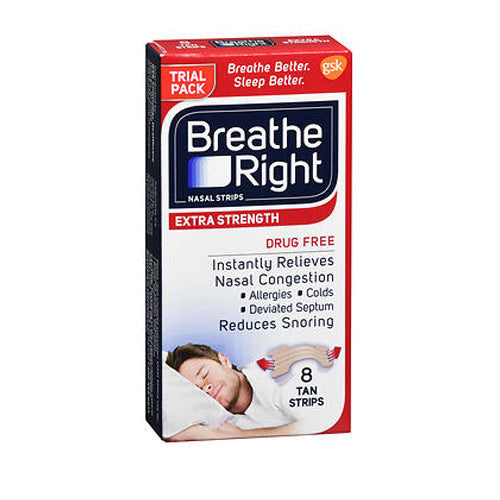 Breathe Right Nasal Strips Extra Strength, 8 Ea