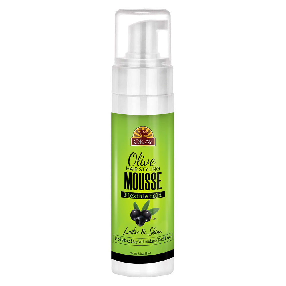 Okay Mousse Olive Luster and Shine with Flexible Hold 7.5Oz (221ml)