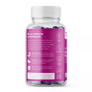 Hylands Naturals Immune Organic Elderberry Gummies, For Adults, 60 Ea