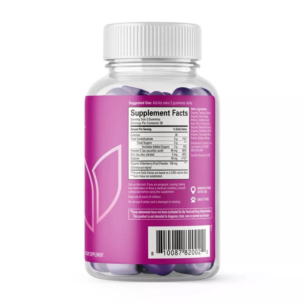 Hylands Naturals Immune Organic Elderberry Gummies, For Adults, 60 Ea