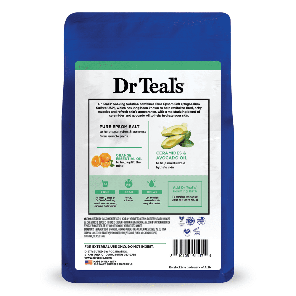Dr Teals Pure Epsom Salt Glow and Hydrate Exfoliates and Moisturizes Skin 3lb (1.36kg)