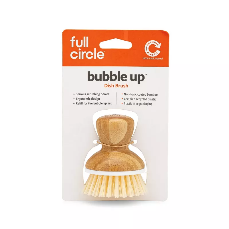 Full Circle White Bubble Up Bamboo Dish Brush, Assorted, 1 Ea