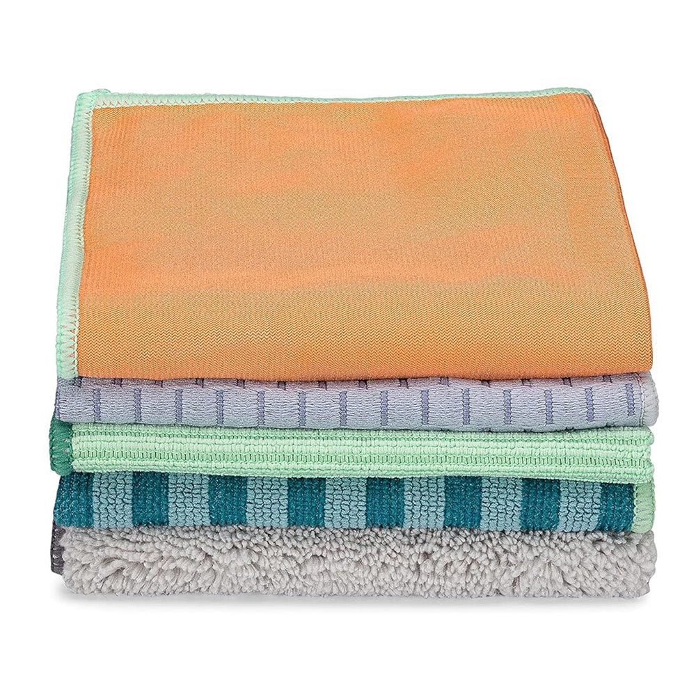 Full Circle Renew Essential Multifunctional Recycled Microfiber Cloths 5Ea