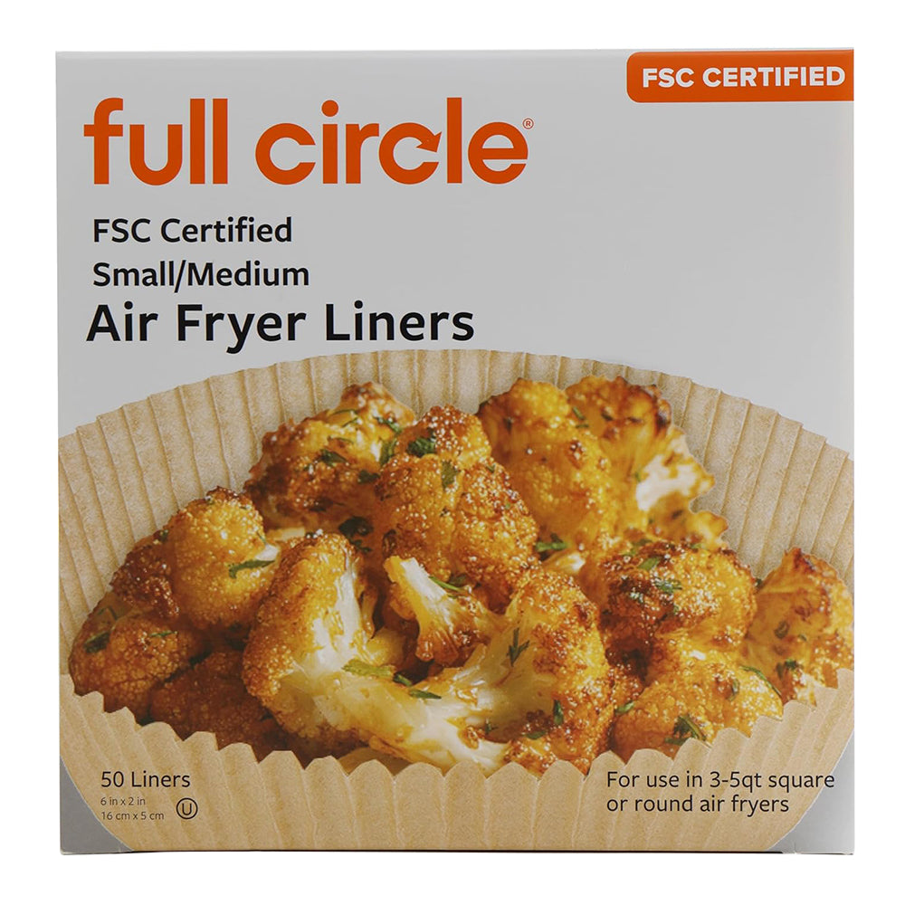Full Circle Air Fryer Liners for Mess Free Cooking 50Ea