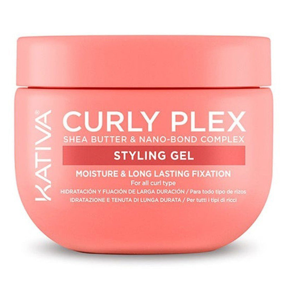 Kativa Curly Plex Hair Styling Gel with Shea Butter and Nano Bond Complex 10Oz (300ml)
