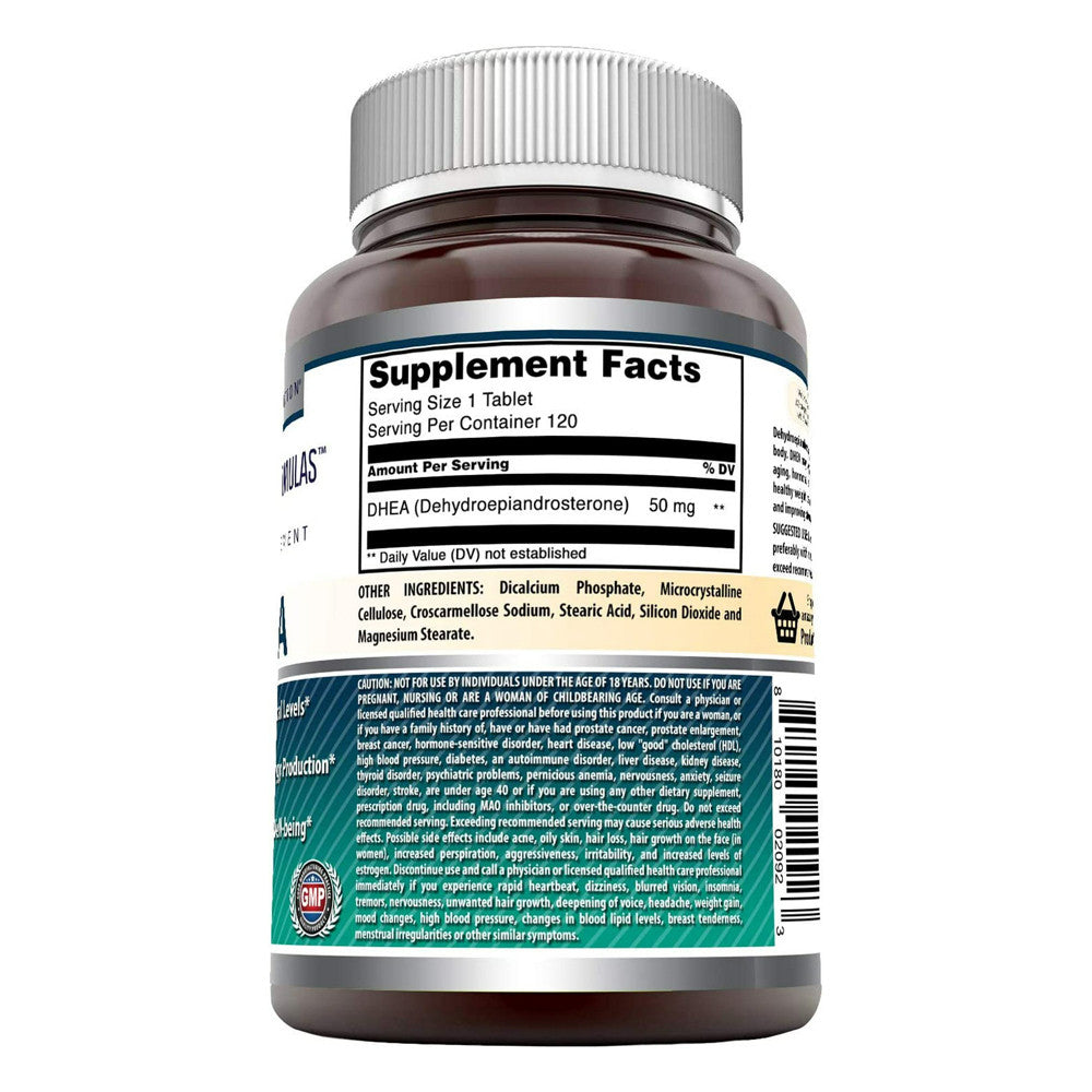 Amazing Nutrition Amazing Formulas Dhea 50 Mg Tablets, 120 Ea
