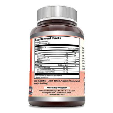 Amazing Omega Wild Alaskan Salmon Oil 2000Mg, 180 Ct