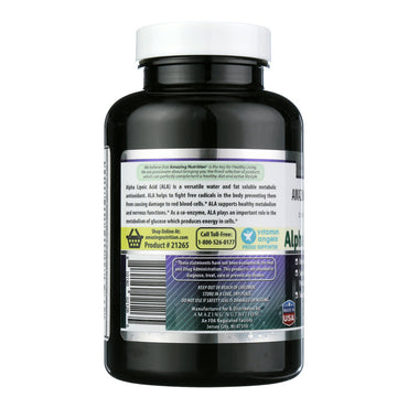 Amazing Nutrition Amazing Formulas Alpha Lipoic Acid 600 Mg For Healthy Weight Management Capsules, 120 Ea