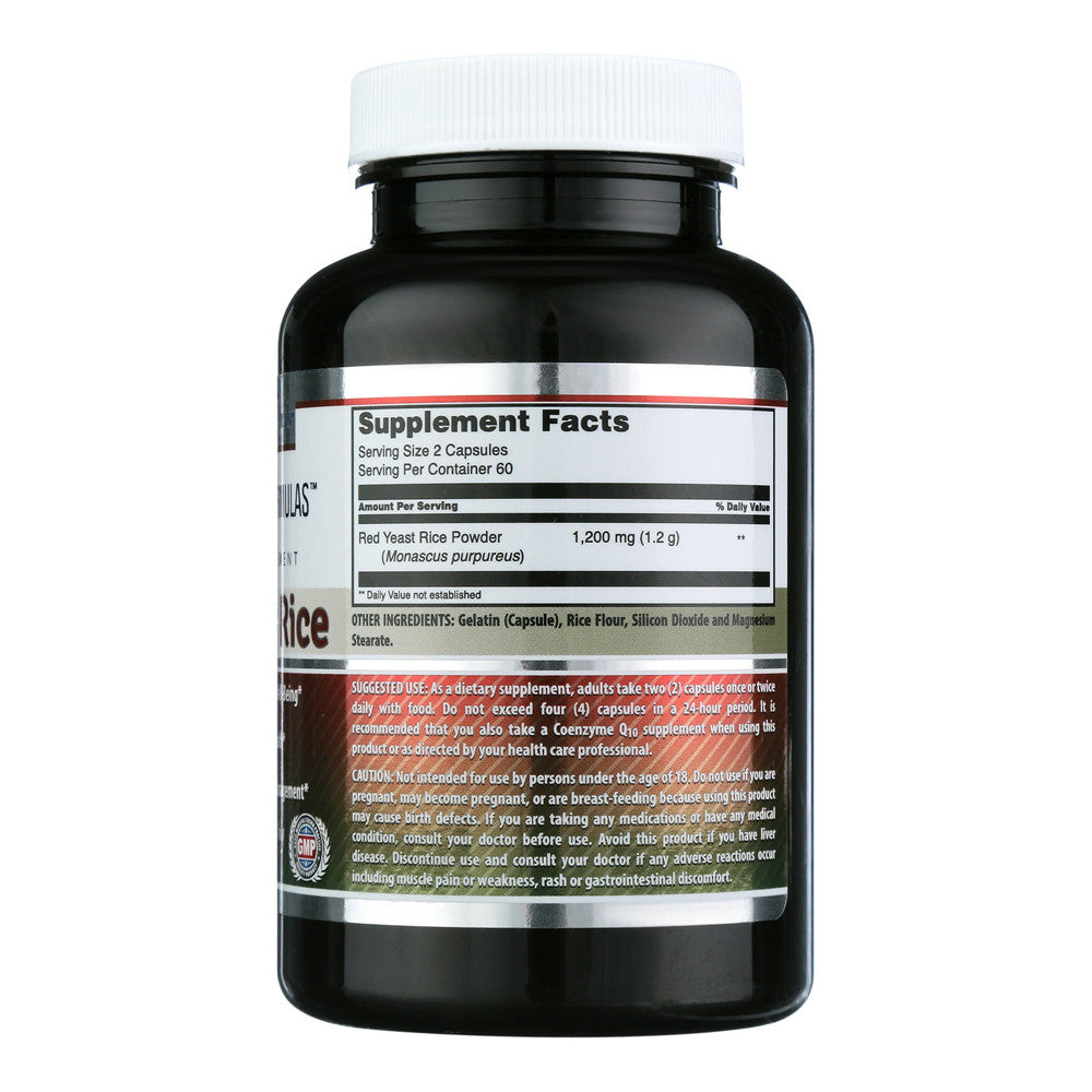 Amazing Nutrition Amazing Formulas Red Yeast Rice 1200Mg Per Serving Supplement, 120 Ea