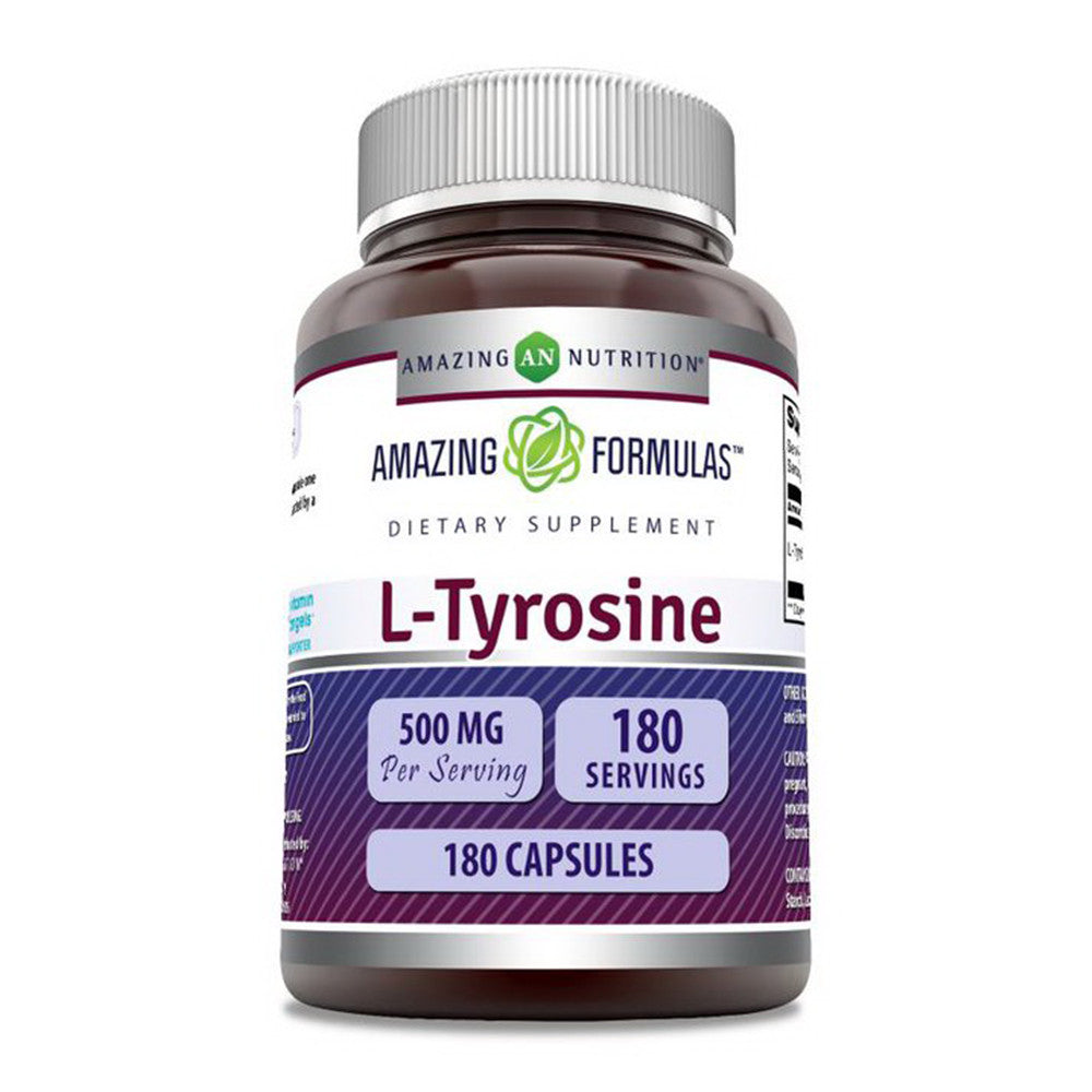 Amazing Nutrition Amazing Formulas L Tyrosine 500 Mg Capsules, 180 Ea