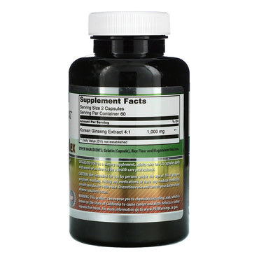 Amazing Nutrition Amazing Formulas Ginseng Complex 1000Mg Capsules, 120 Ea