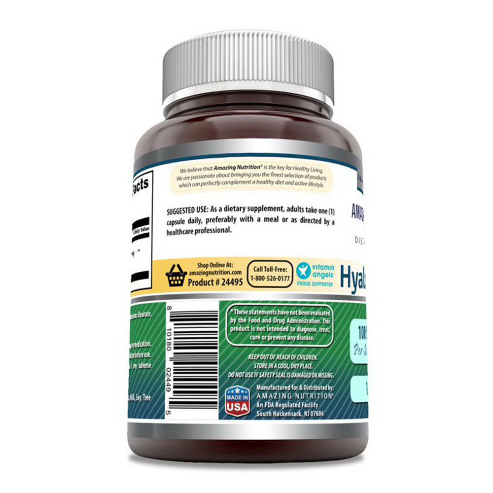 Amazing Nutrition Formulas Hyaluronic Acid 100 Mg Capsules, 120 Ea