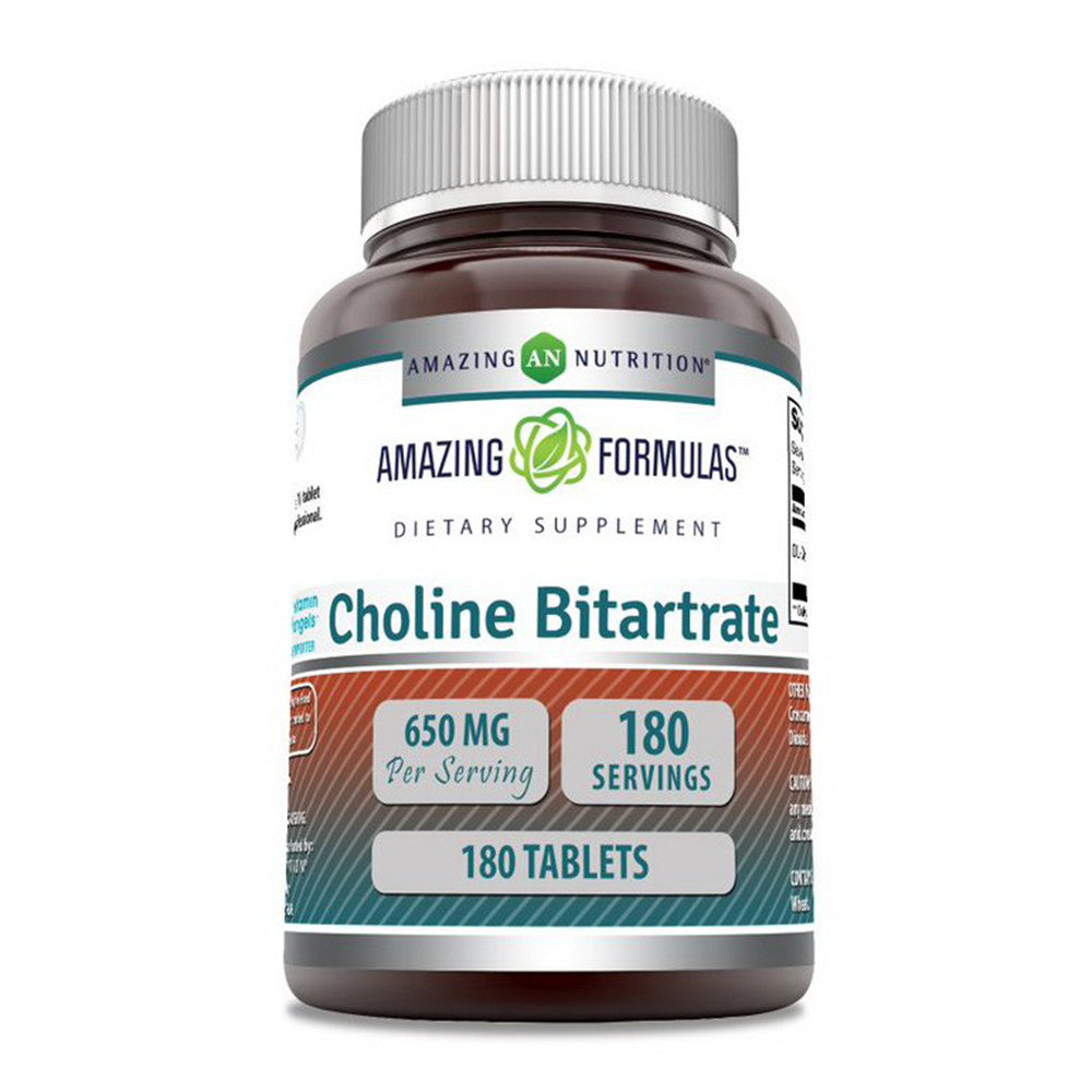 Amazing Nutrition Amazing Formulas Choline Bitartrate 650 Mg Tablets, 180 Ea
