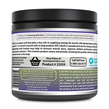Amazing Nutrition Amazing Formulas Micronized Creatine Monohydrate 5000 Mg Supplement, 16 Oz