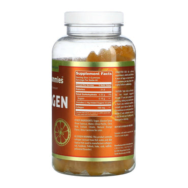 Amazing Nutrition Collagen Orange Gummies for Joints, Hair and Bones, 120 Ea
