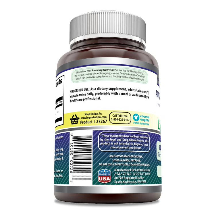 Amazing Nutrition Amazing Formulas Alpha Lipoic Acid 600 Mg Capsules, 60 Ea