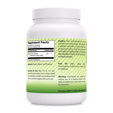 Amazing Nutrition Amazing India USDA Certified Organic Neem Powder, 16 Oz