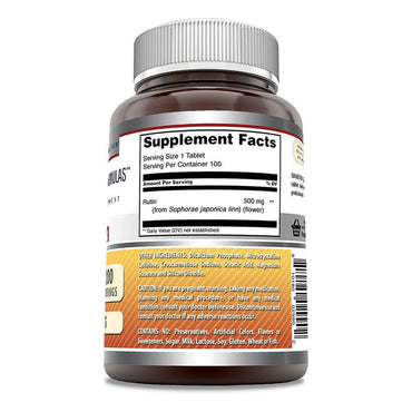 Amazing Nutrition Amazing Formulas Rutin 500Mg Supplement, 100 Ea
