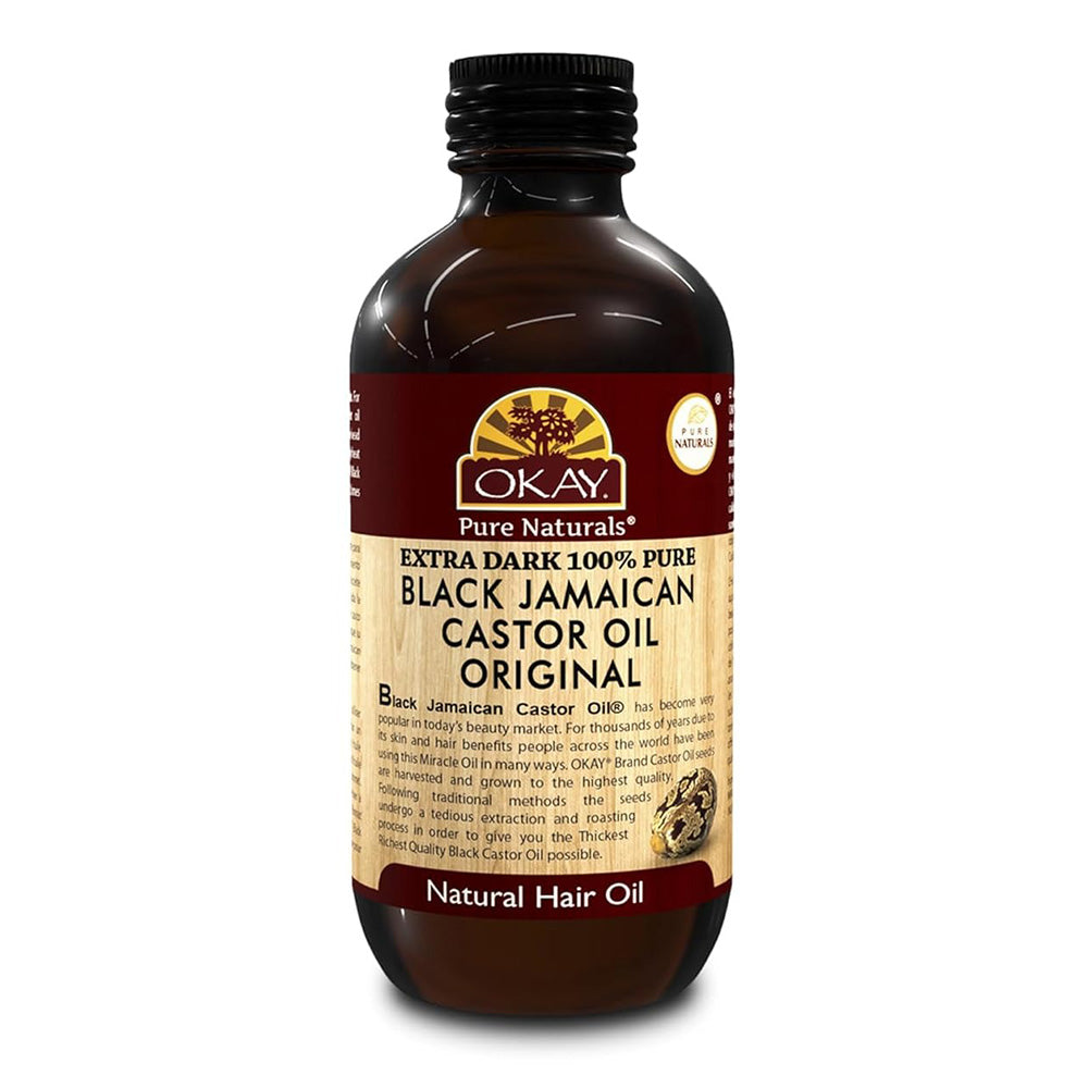Okay Pure Naturals Xtra Dark Black Jamaican Castor Oil for Hair 4Oz (118ml)