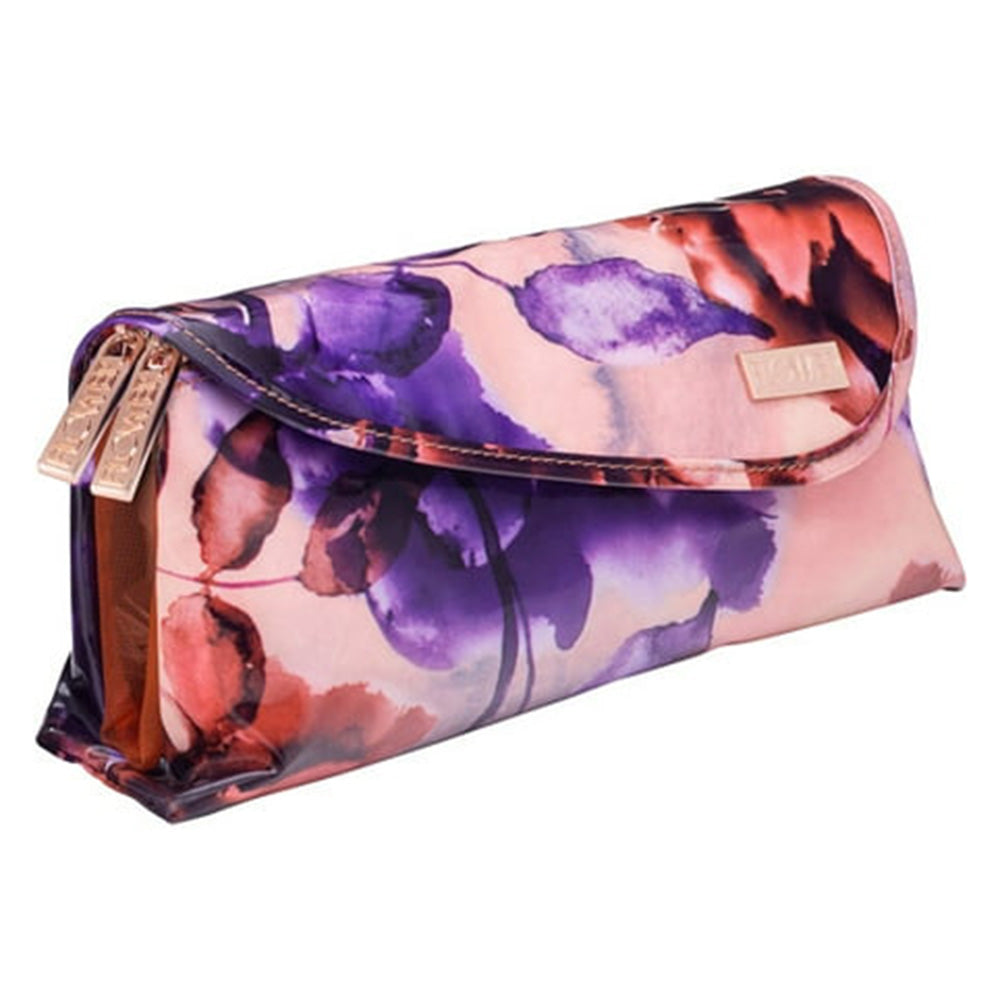 Flower Double Zip Fold Over Large Wallet for Organized Storage and Everyday Use 1Ea