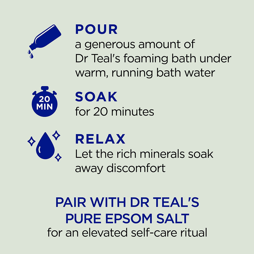 Dr. Teals Relax And Relief Foaming Bath With Eucalyptus Spearmint - 34 Oz